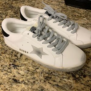 Cute black and white star sneakers